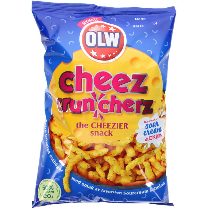OLW Cheez Cruncherz Sourcream & Onion 225 g