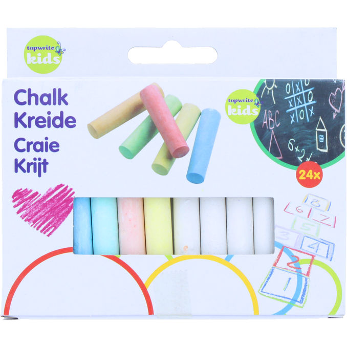 TOPWRITE KIDS Topwrite Farvekridt 24 Stk