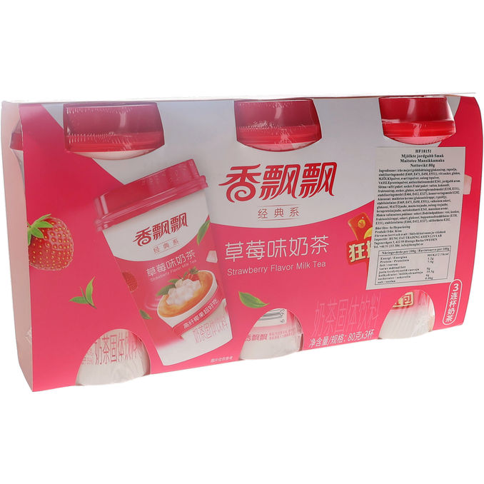 Xiangpiaopiao Snabb Mjölkte Jordgubbe 3-pack