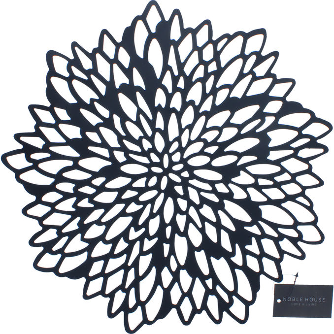 Noble House Dækkeserviet Morris Sort Ø38 cm