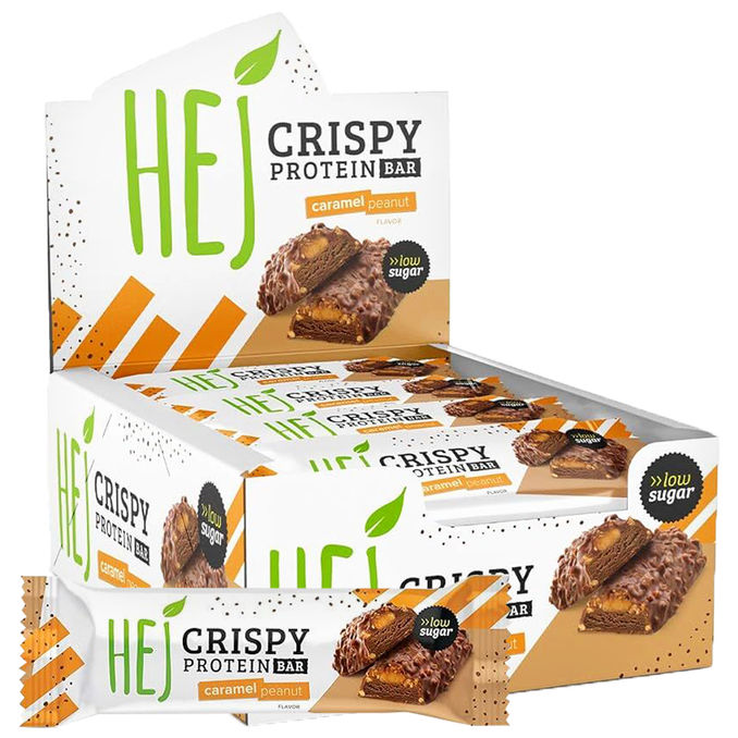 HEJ Natural Crispy Protein Bar Caramel Peanut, 12er Pack