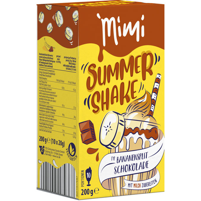 MIMI Summershake-Pulver Bananensplit-Schokolade