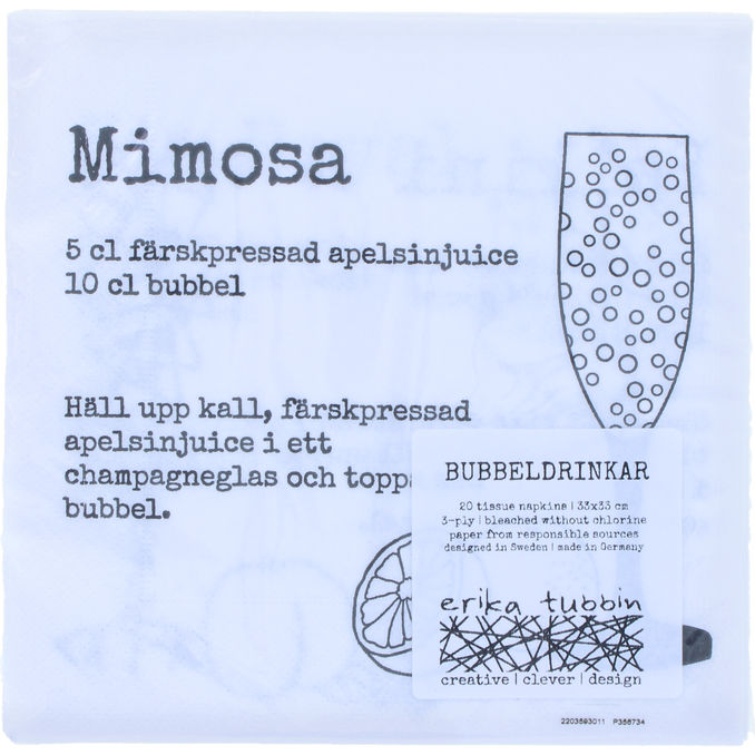 erika tubbin Servetter Mimosa 33x33cm 20-pack