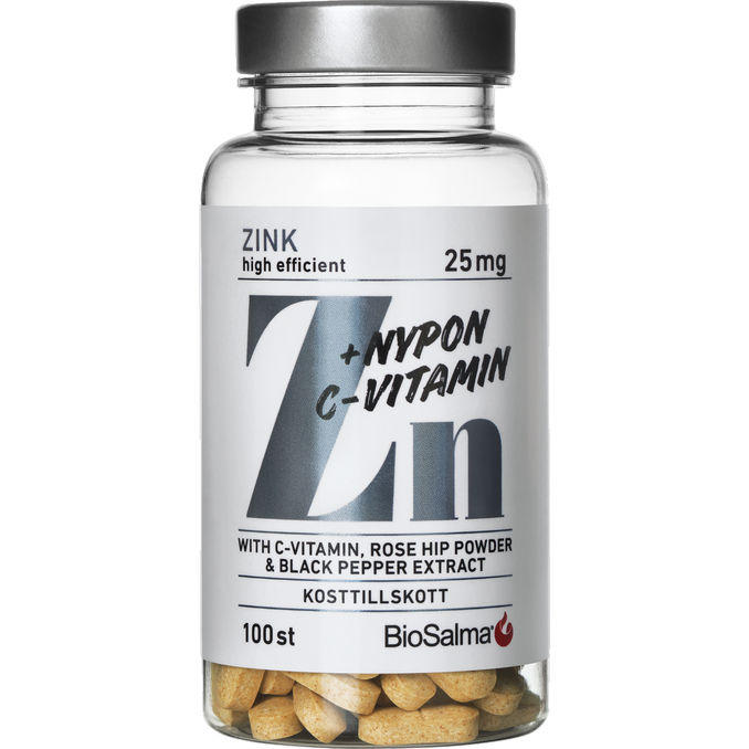 BioSalma Kosttilskud Zink, C-vitamin & Hyben