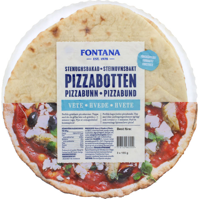 Fontana Pizzabotten 3-pack