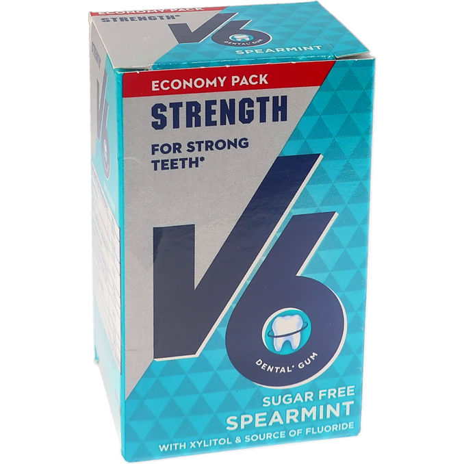 V6 Tuggummi Strong Teeth Spermint