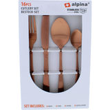 Alpina Bestickset Kopparfärg 16-pack