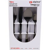 Alpina ALP Cutlery set 16pc Black 1pcs