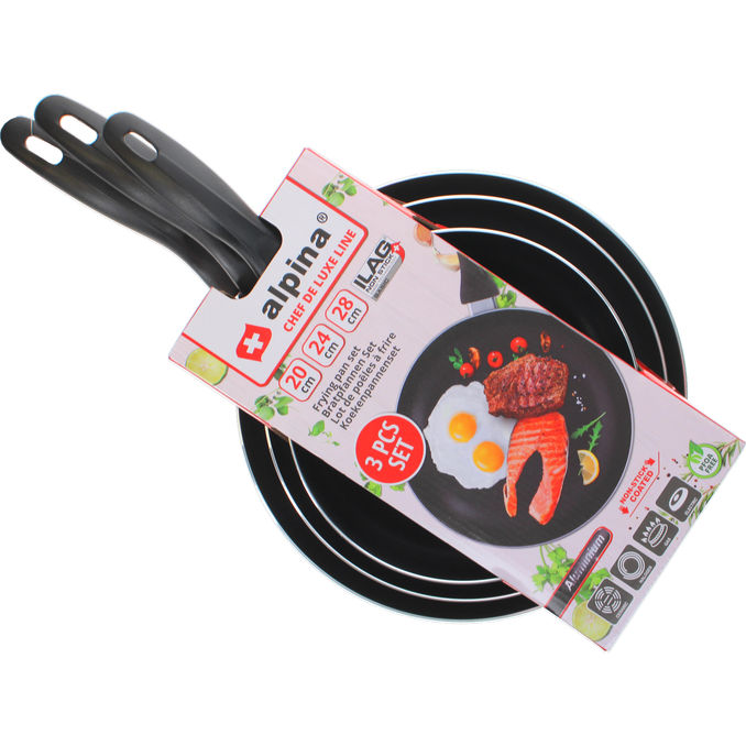 Alpina Stekpannor 3-pack