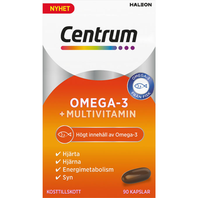 Centrum Omega-3 + Multivitamin 90 Kapsler