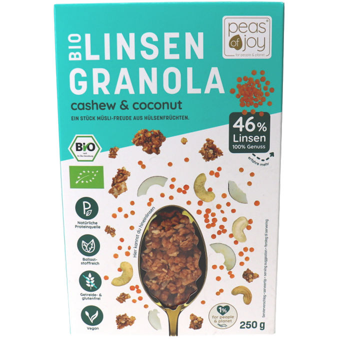PEAS OF JOY BIO Linsen-Granola Cashew & Coconut