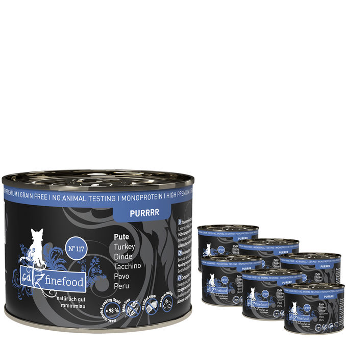 catz finefood Purrr Nassfutter für Katzen Pute, 6er Pack