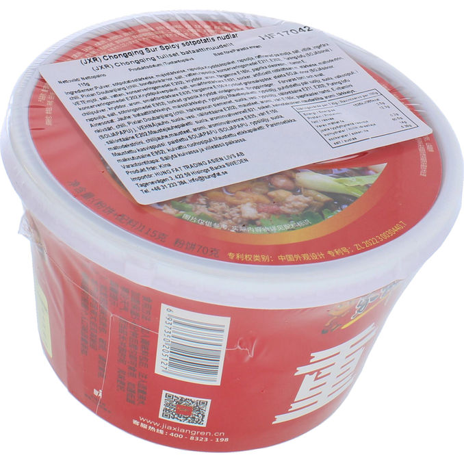 JiaXiangRen Instant Nudler Kop Sur-Stærk 115 g