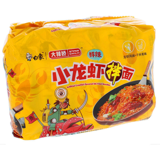 BAIXIANG Pikanuudelit Ravunmaku 5-pack
