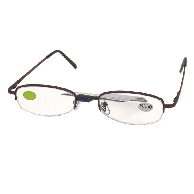 Star Optic Lesebrille Metall Halbrahmen +2,5 Dioptrien bronze