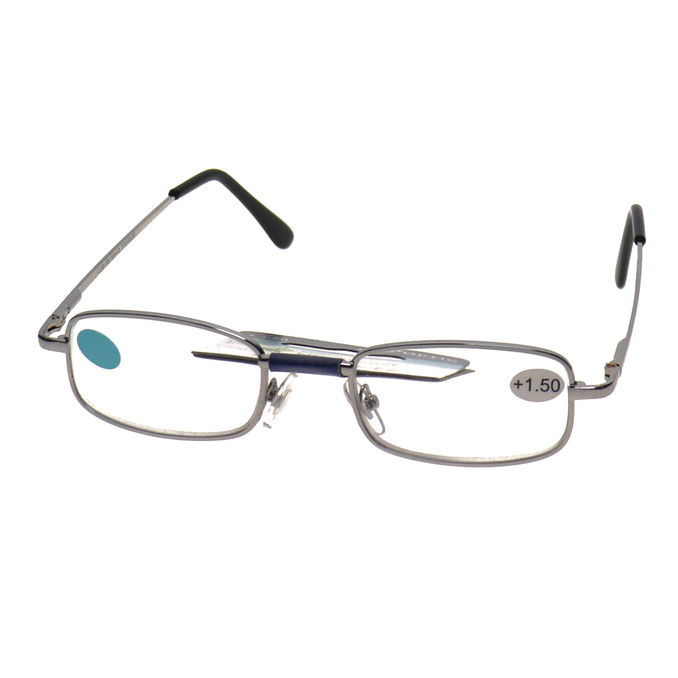 Star Optic Lesebrille Metall Vollrahmen +1,5 Dioptrien silber