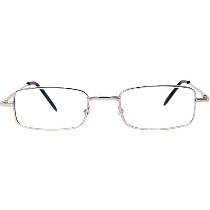Star Optic Lesebrille Metall Vollrahmen +3,0 Dioptrien silber