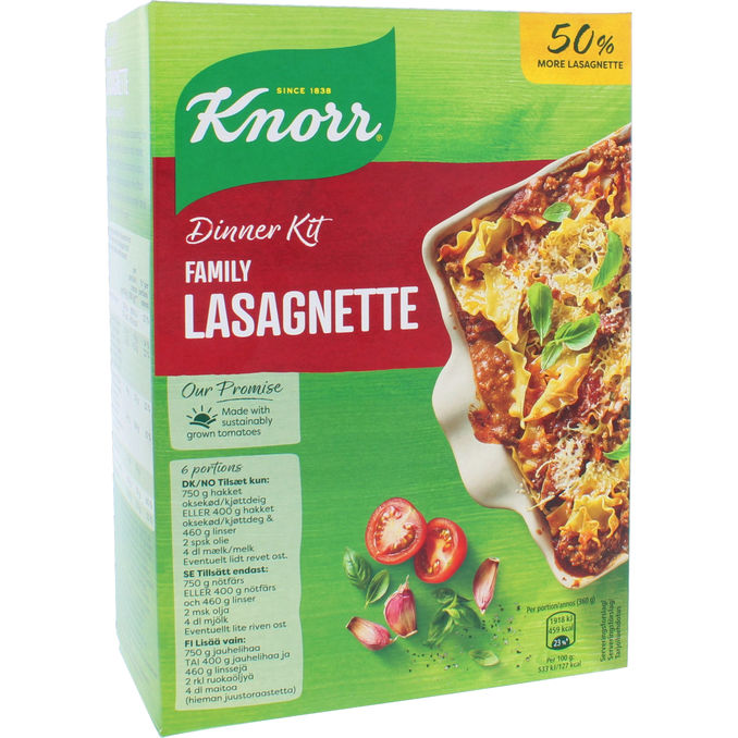 Knorr Family Lasagnette Middagskit
