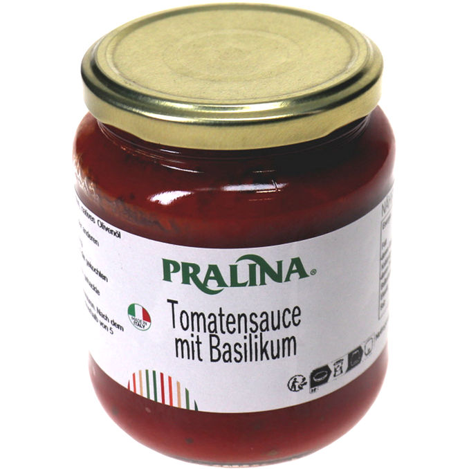 Pralina Tomatensauce mit Basilikum