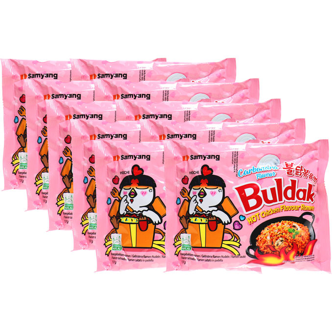 Samyang Instantnudeln Buldak Carbonara, 10er Pack