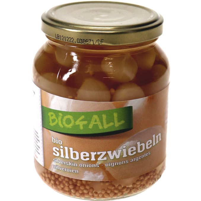 Bio Bio4all BIO Silberzwiebeln süß-sauer im Glas