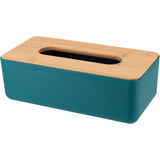 TENDANCE Taschentuchbox – PP und Bambus, 26 × 13 × 8,5 cm