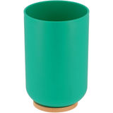 TENDANCE Zahnputzbecher grün und Bambus H11 D7cm