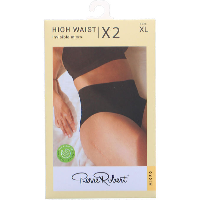 Pierre Robert 2 x Alushousut Invisible High Waist Musta XL 2-pack Pierre Robert | 2 pcs
