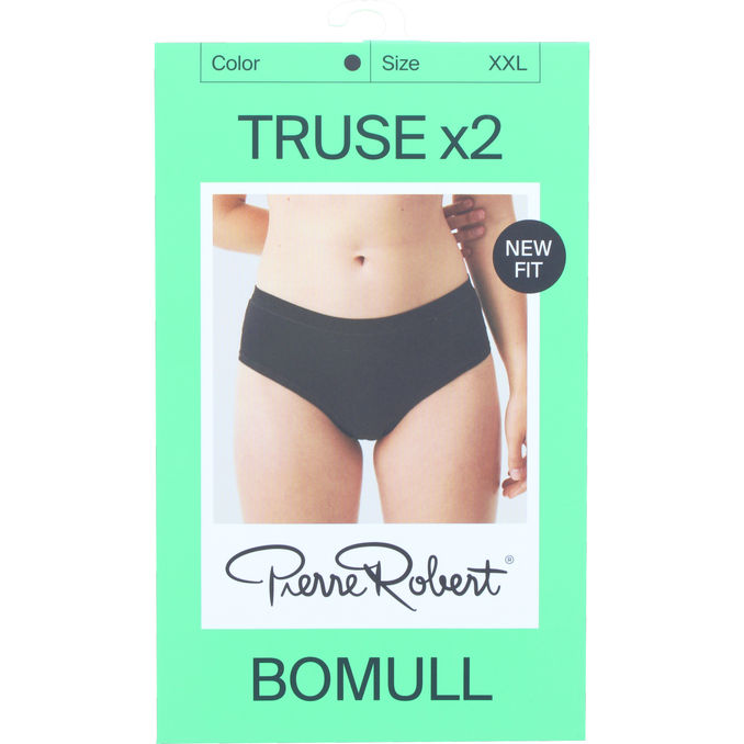 Pierre Robert Trosor Bomull Stl. XXL Svart 2-pack | 2 pcs - Damkläder