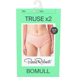 Pierre Robert Trosor Bomull Stl. M Puder/Rosa 2-pack