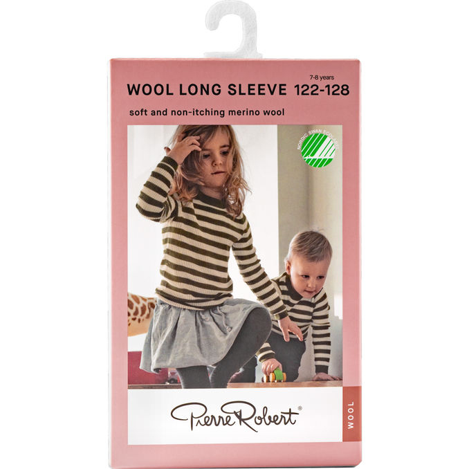 Pierre Robert Langærmet Uldtrøje Dark Olive Str 122-128