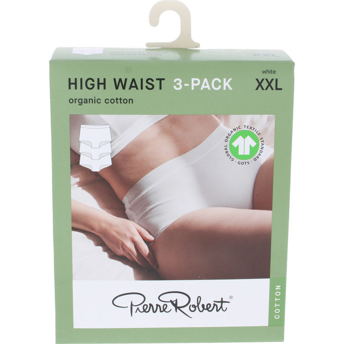 Pierre Robert High Waist Bomuld 3-pak XXL Hvid