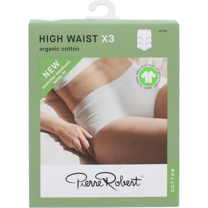 Pierre Robert High Waist Bomuld 3-pak XXL Hvid