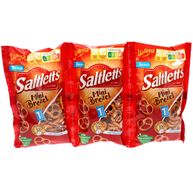 Lorenz Saltlets Mini Brezel, 3er Pack
