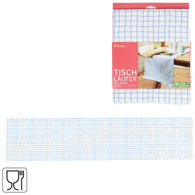 Tchibo Tischläufer blau/weiß