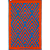 Bella Collins Beach Bel BC101 BEACH TOWEL - SHAPES - CHERRY TOMATO/PALACE BLUE 1pcs