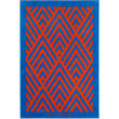 Bella Collins Beach Strandhandduk Illusions Cherry Tomato & Palace Blue