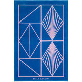 Bella Collins Beach Strandhandduk Shapes Palace Blue & Pink Lavender