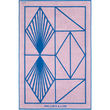 Bella Collins Beach Strandhandduk Shapes Palace Blue & Pink Lavender
