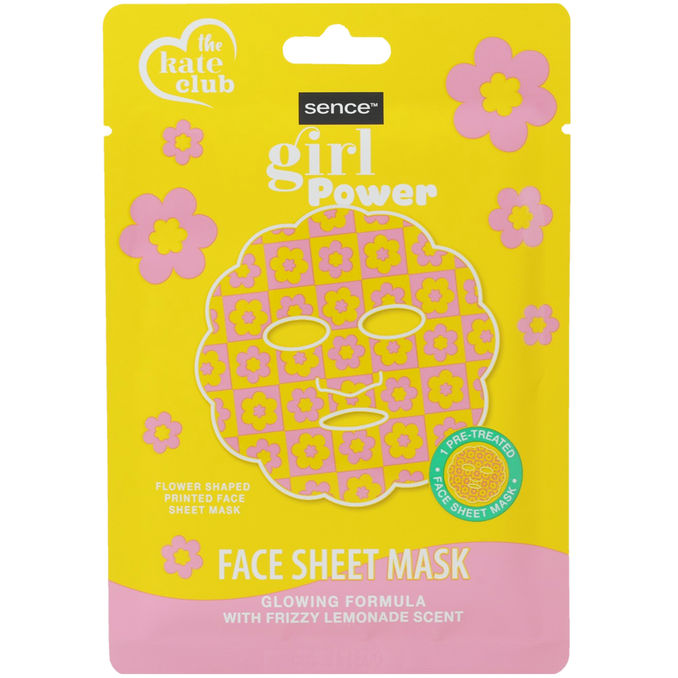 Sence Bedruckte Tuchmaske Yellow The Kate Club