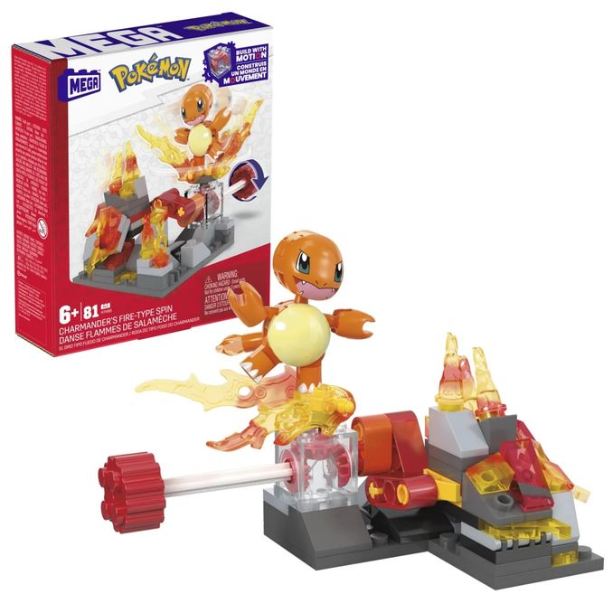 mega Pokémon Actionfigur Glumandas feurige Drehung