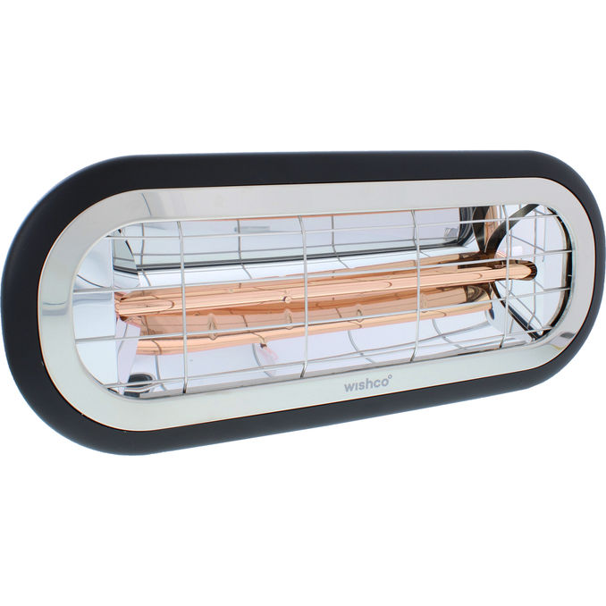 WISHCO Värmelampa Mini 1500 Svart