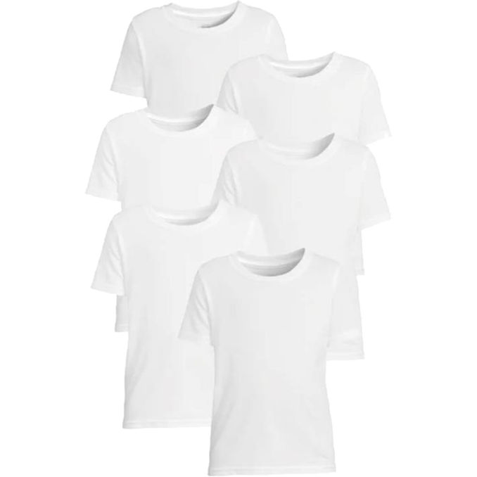 Wonder Nation Kinder-T-Shirts Weiß Gr. 104-110, 6er Set