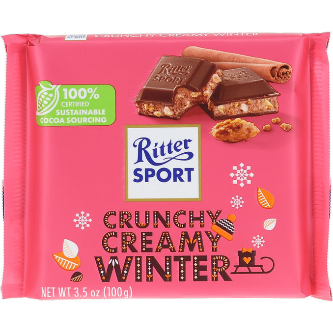 2 x Mjölkchoklad Crunchy Creamy Winter 100g Ritter Sport | 2 x 100 g