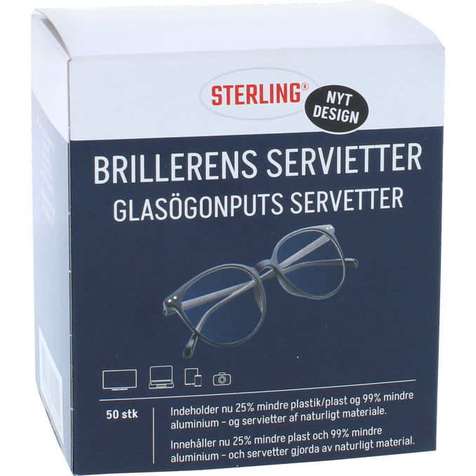 Sterling Silmälasienpuhdistusliinat 50-pack