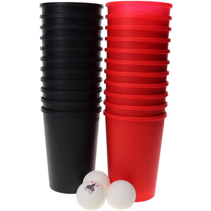 SPProducts Bier Pong Becher Set, 3 Bälle + 22 Becher