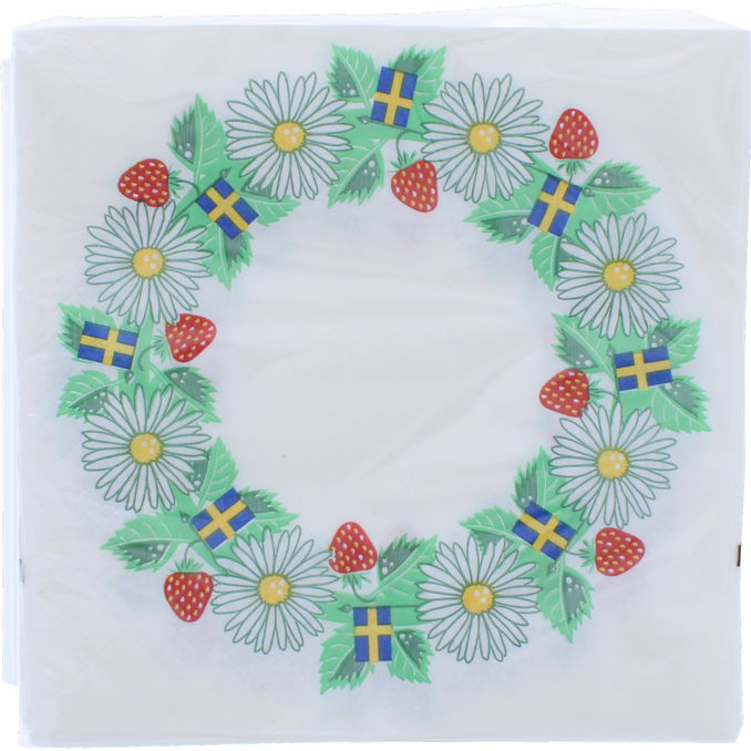 Citronelles Servetter Sommarkrans 25-pack
