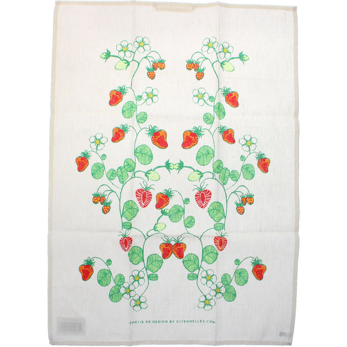 Citronelles Kökshandduk Jordgubbar 50x70cm