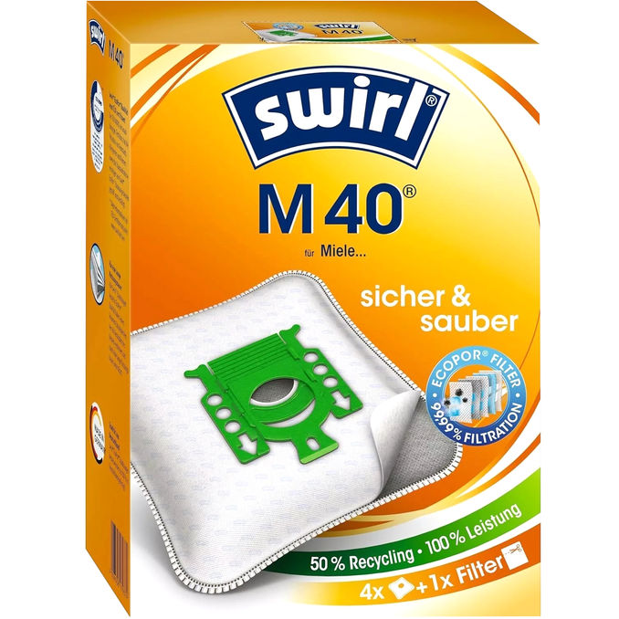 Swirl Staubsaugerbeutel M40, 2er Pack