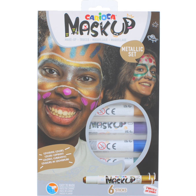 Carioca Ansigtsmaling Metalliske 6-pak